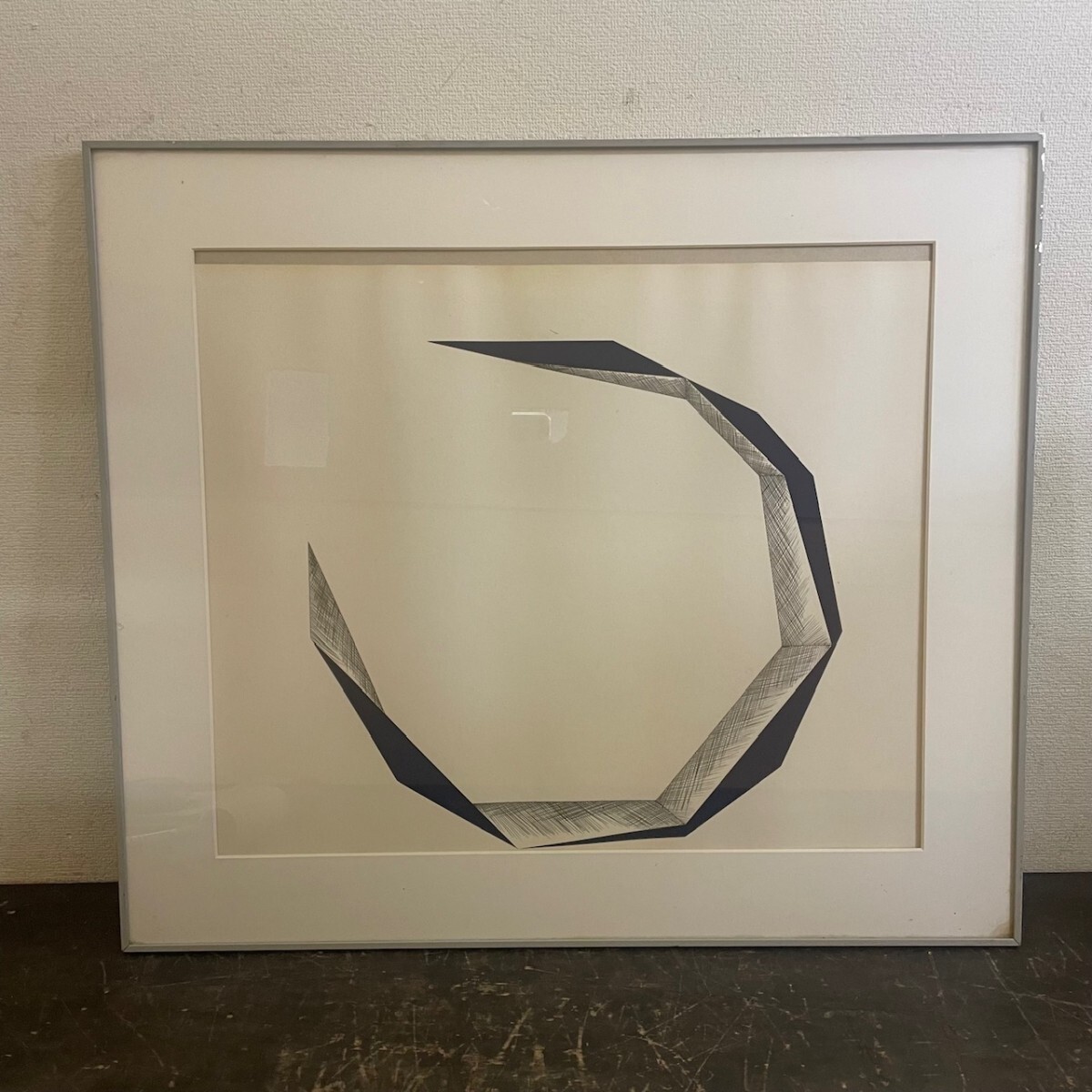 真作!鈴木敏董『択北の環』 シルクスクリーン 版画 額寸縦約74cm×横約65cm拍卖