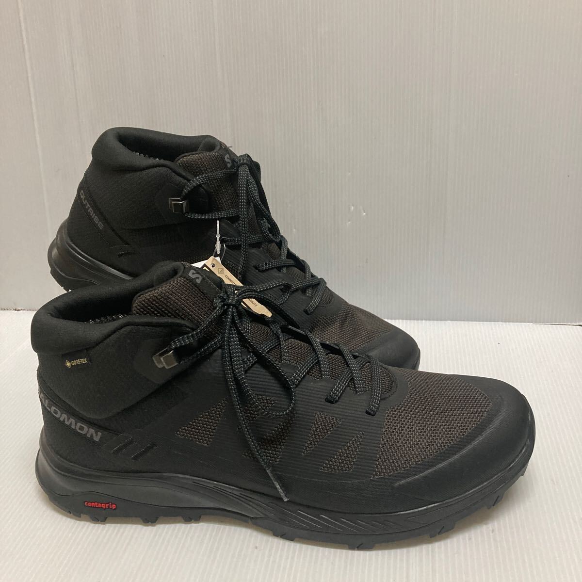 ●お買い得!SALOMON MIDカット アウトドアシューズ OUTRISE MID GTX 471435 33VO ブラック 28.5㎝ GORE-TEX付き拍卖