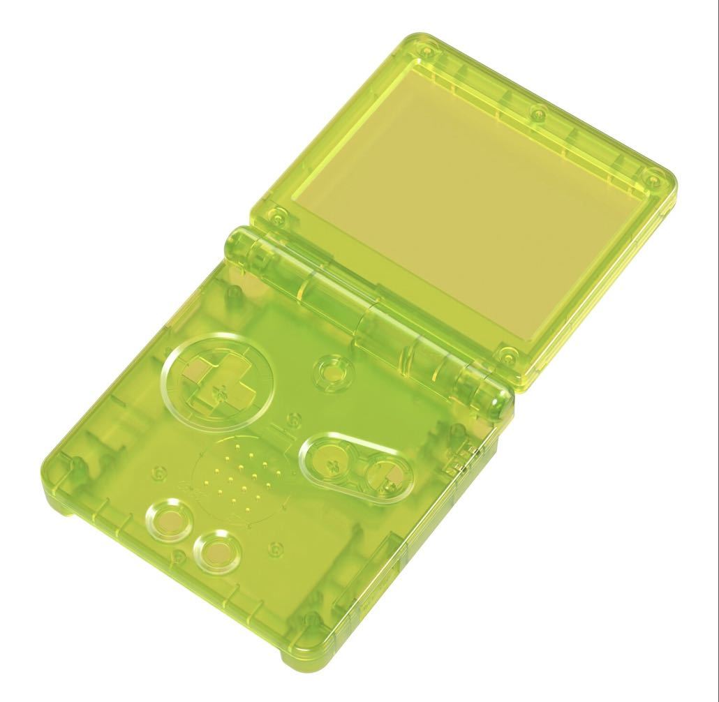RetroSix GBA SP用 クリアイエローシェル ボタン ラバーセット拍卖