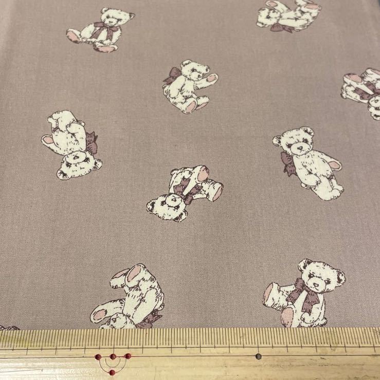 テディベア柄 くまさん 生地はぎれ パッチワーク拍卖