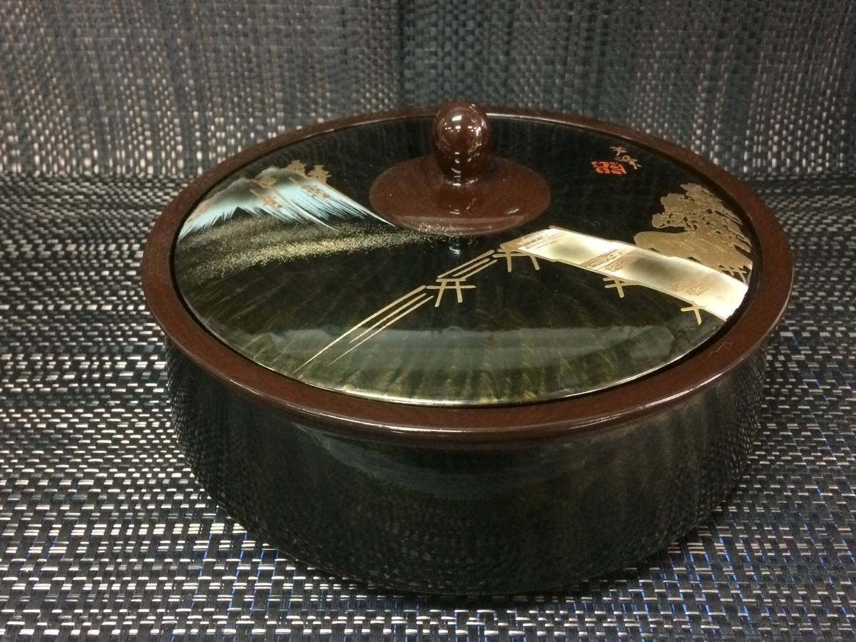 新品未使用 昭和レトロ 木製 蓋付 菓子器 珍品 貴重拍卖
