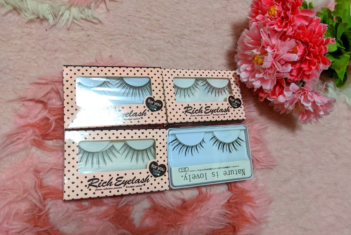 リッチアイラッシュ◆3点◆違うつけまつ毛1点◆4セッ拍卖