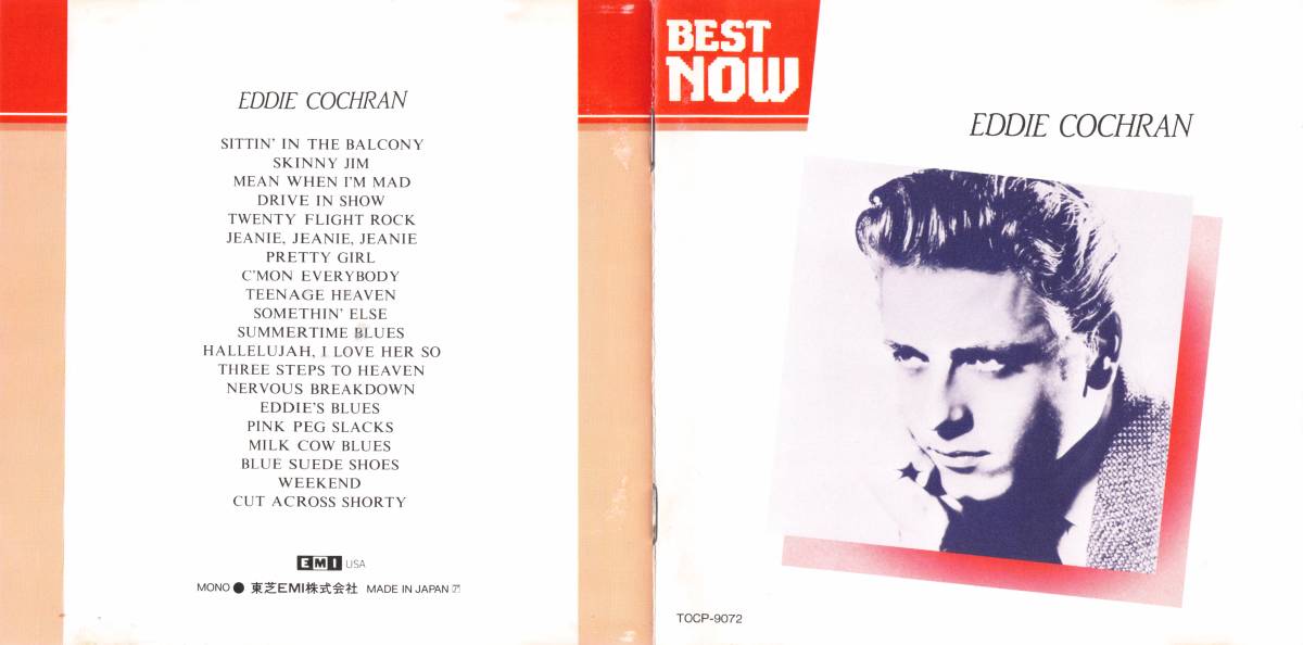 ☆Eddie Cochranエディ・コクラン/Best Now C'mon Everybody Pretty Girl Jeanie, Jeanie, Jeanie Blue Suede Shoes Skinny Jim 中古CD拍卖