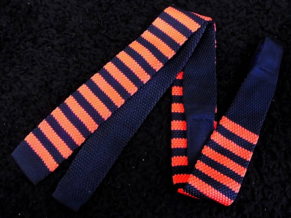 0^o^0ocl♪NIT0454美品ユニクロ【本格ニットタイ】ネクタイ拍卖