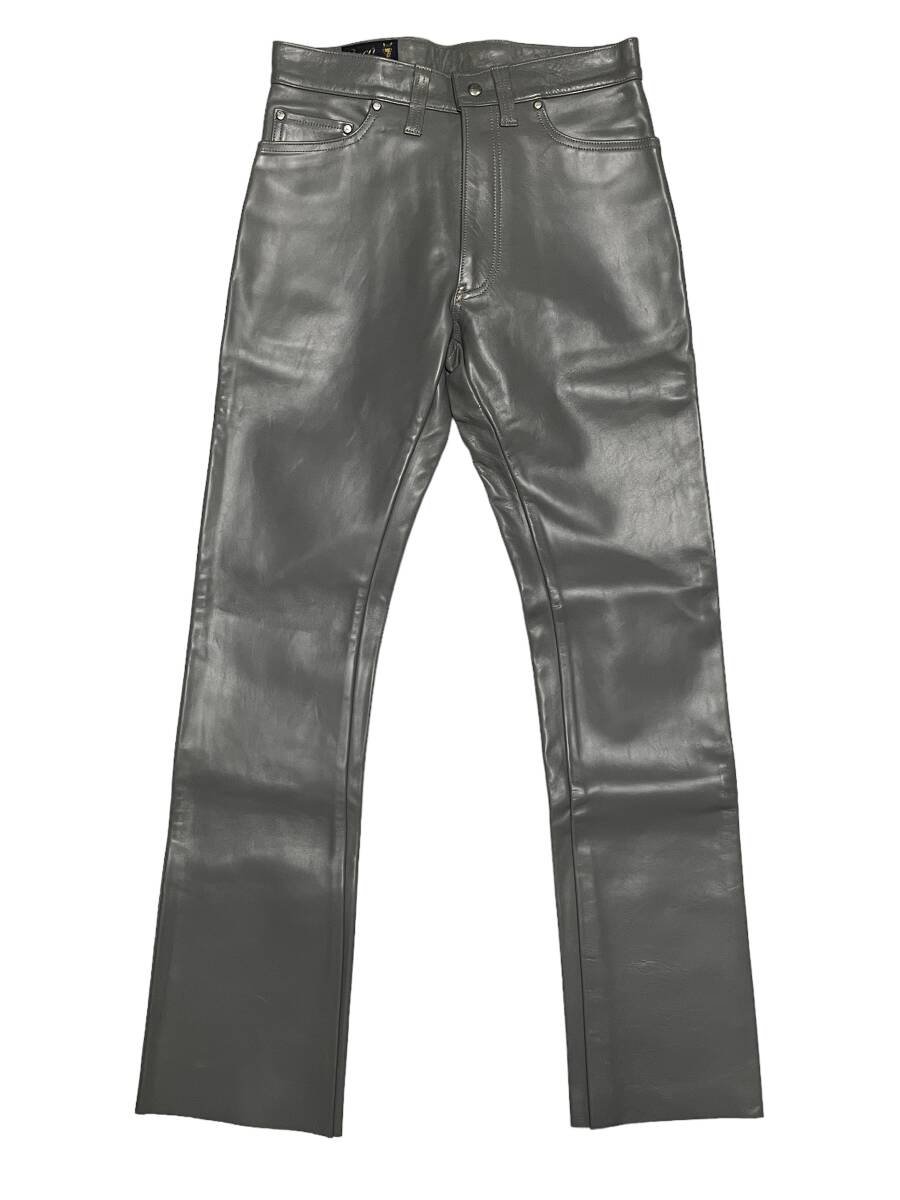 未使用品 31 THE REAL McCOY'S BP3001-020 BUCO LEATHER PANTS BOOTS CUT リアルマッコイズ ブコ レザーパンツ ブーツカット ホースハイド拍卖