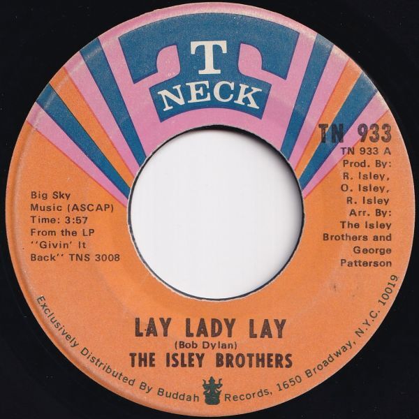 Isley Brothers Lay Lady Lay / Vacuum Cleaner T-Neck US TN 933 207912 SOUL ソウル レコード 7インチ 45拍卖