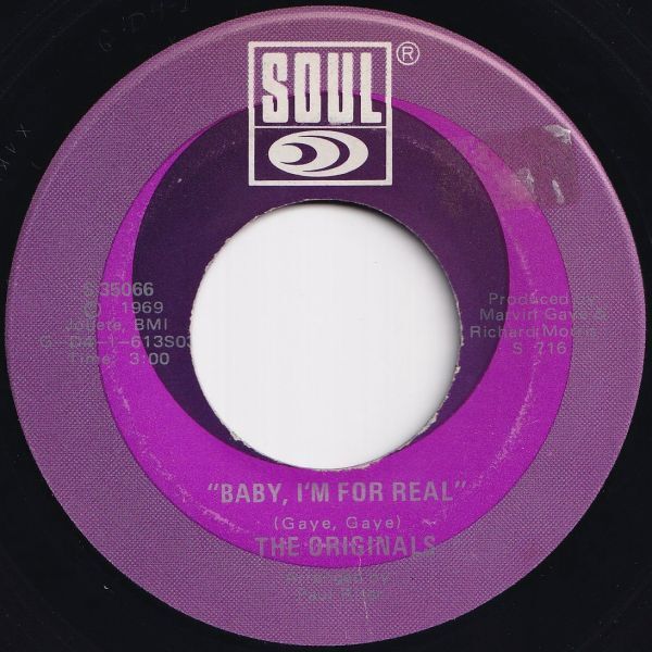 Originals Baby I'm For Real / Moment Of Truth Soul US S 35066 208003 SOUL ソウル レコード 7インチ 45拍卖