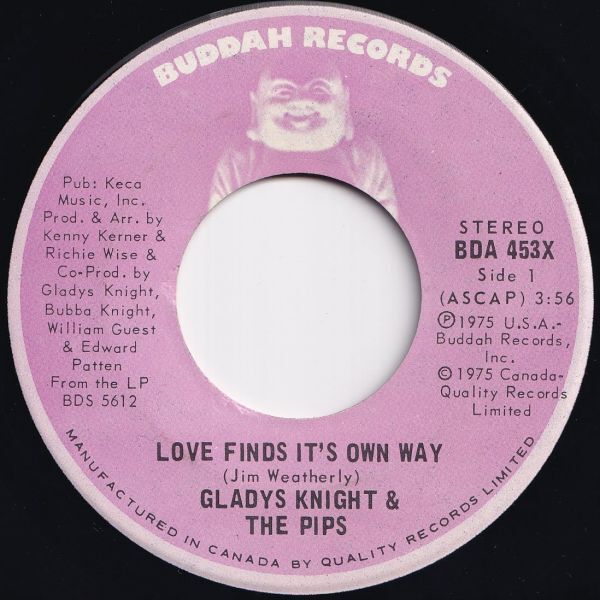 Gladys Knight Love Finds It's Own Way / Better You Go Your Way Buddah US BDA 453X 208014 SOUL ソウル レコード 7インチ 45拍卖