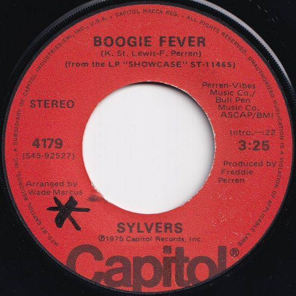 Sylvers Boogie Fever / Free Style Capitol US 4179 208061 SOUL DISCO ソウル ディスコ レコード 7インチ 45拍卖