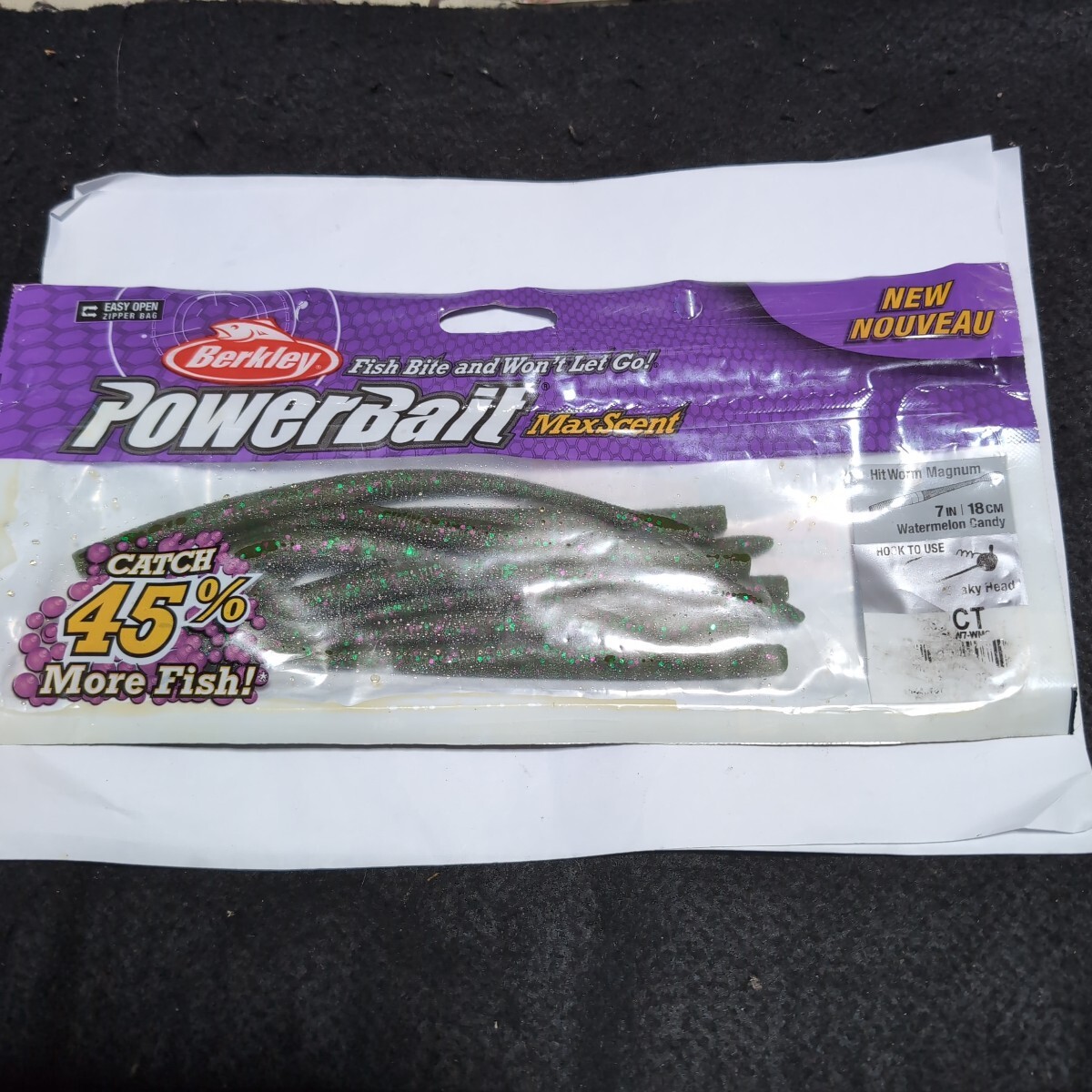 ■バークレー■マックスセント■ヒットワーム■7インチ、8本入、ウオーターメロンキャンディ■中古品■拍卖