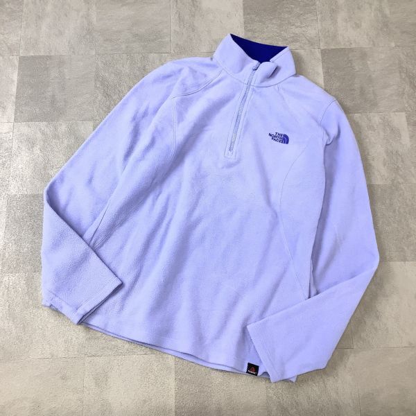 THE NORTH FACE ノースフェイス POLATEC ポーラテック ハーフジップ フリースジャケット レディース Mサイズ ラベンダーカラー拍卖