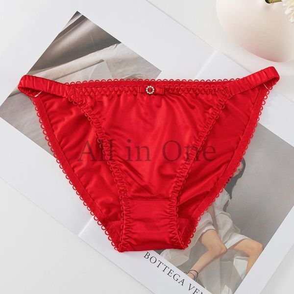 130-51-8 光沢 高品質 ツヤ感たっぷり フルバック ショーツ 【レッド,F】レディース 女性 下着 セクシー パンツ 可愛い ランジェリー.2拍卖