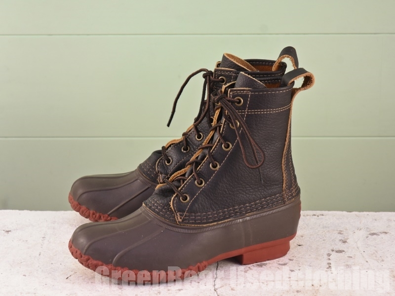 A366 USA製 L.L.ビーン ビーンブーツ 良い味 茶 ブラウン レディース 7M 24cm拍卖