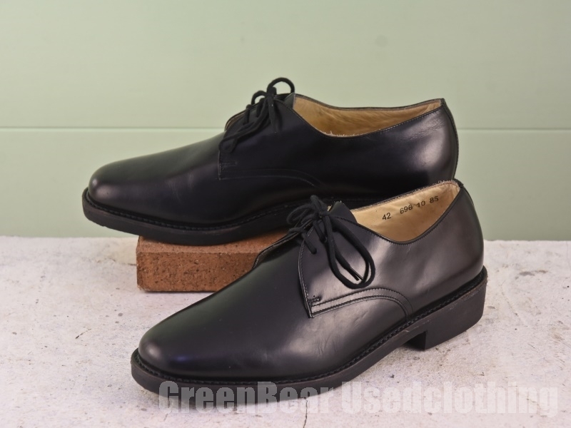 A547 ビンテージ SBEQUEM ビジネスシューズ プレーントゥ 良い味 雰囲気抜群 黒 ブラック メンズ 42 26cm拍卖