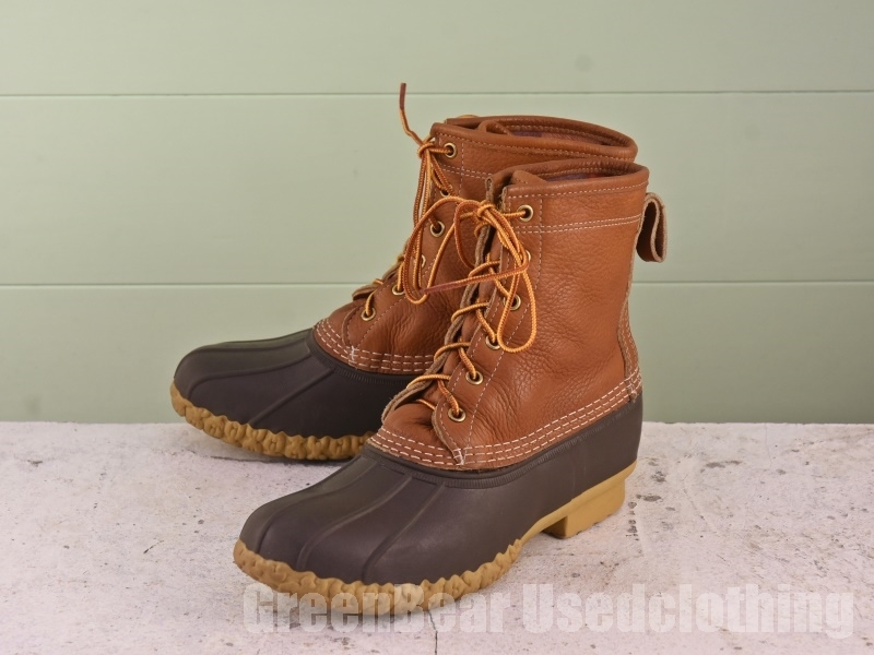 A595 USA製 L.L.ビーン ビーンブーツ 裏地付き 茶 ブラウン メンズ 8M 26cm拍卖