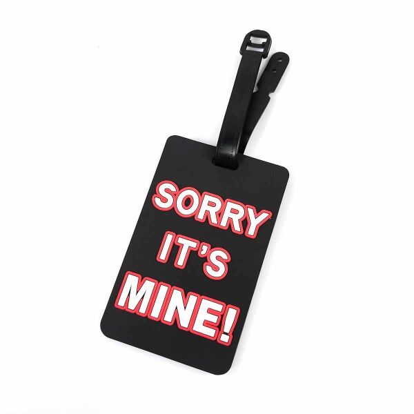 SORRY its MINE ユニーク ネームタグ ラゲージタグ 黒 スーツケース用 旅行 荷物識別 盗難防止拍卖
