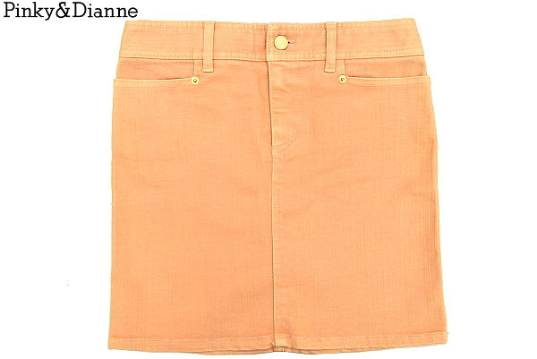 M399★送料無料★新品★Pinky&Dianne jeans ピンキー&ダイアン ジーンズ★ストレッチ素材 パステルオレンジ タイトミニスカート 36拍卖
