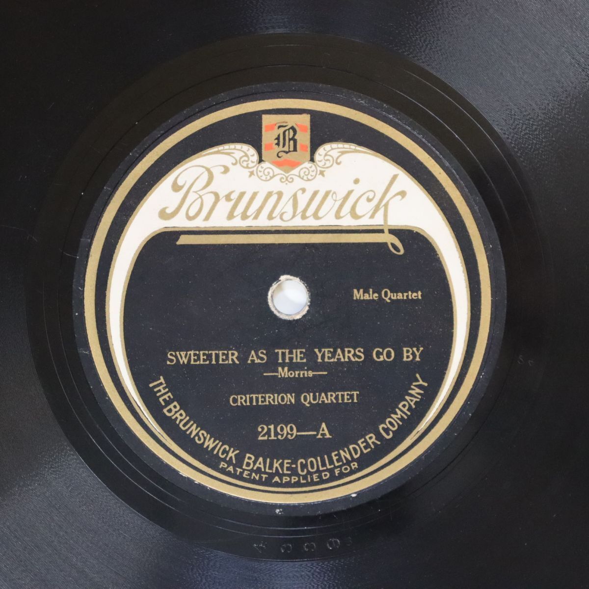 SA28/SP盤/米Brunswick/Criterion Quartet「SWEETER AS THE YEARS GO BY」/RUDY WIEDOEFT「ERICA」/2019拍卖