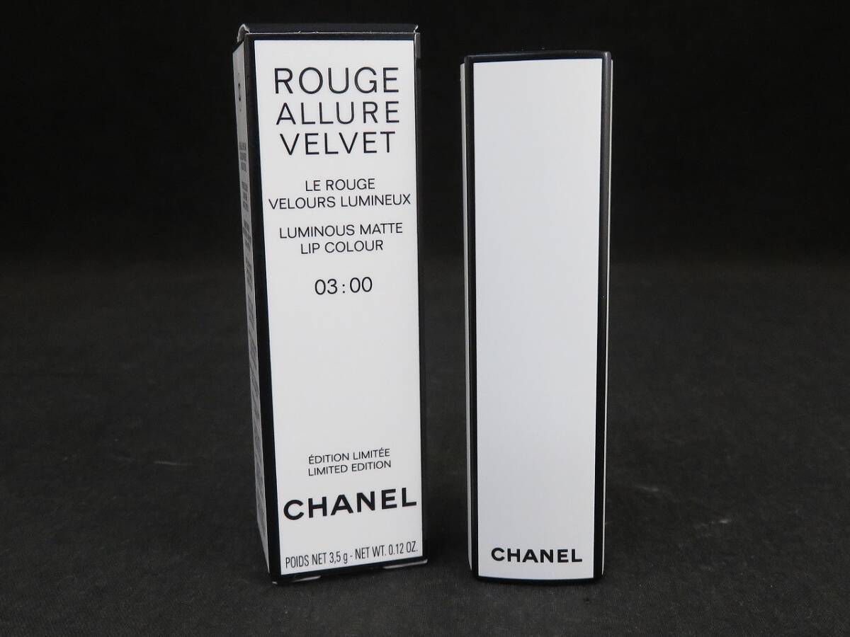 未使用 CHANEL シャネル ルージュ アリュール ヴェルヴェット ニュイ ブランシュ リップスティック 03:00  *11拍卖