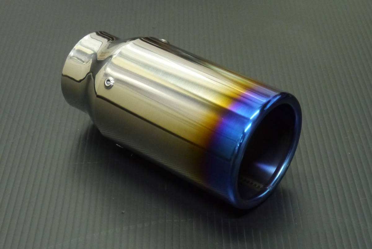 チタン&ステンレス製 80φ マフラーテール チタニウム 即決 F 汎用 カッター 170mm拍卖
