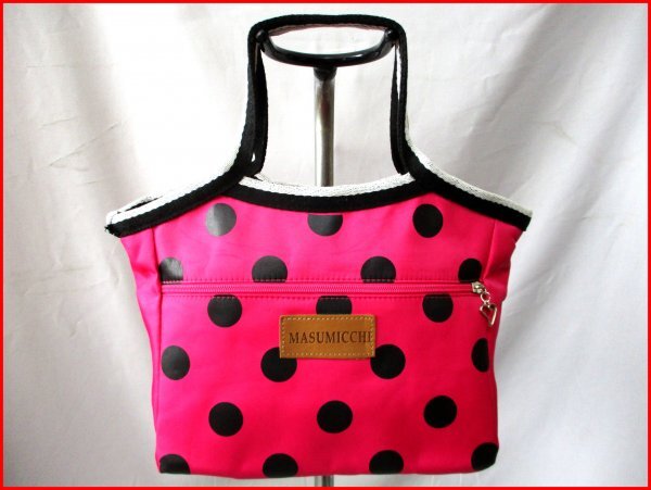 MASUMICCHI/マスミッチ◇ハンドバッグ PK 水玉柄 W35cm拍卖