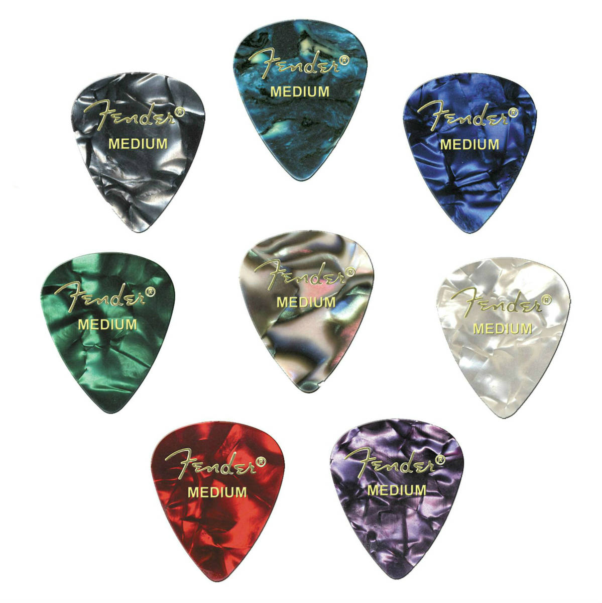 Fender 351 SHAPE PREMIUM PICKS MEDIUM 8枚 新品・未使用品拍卖