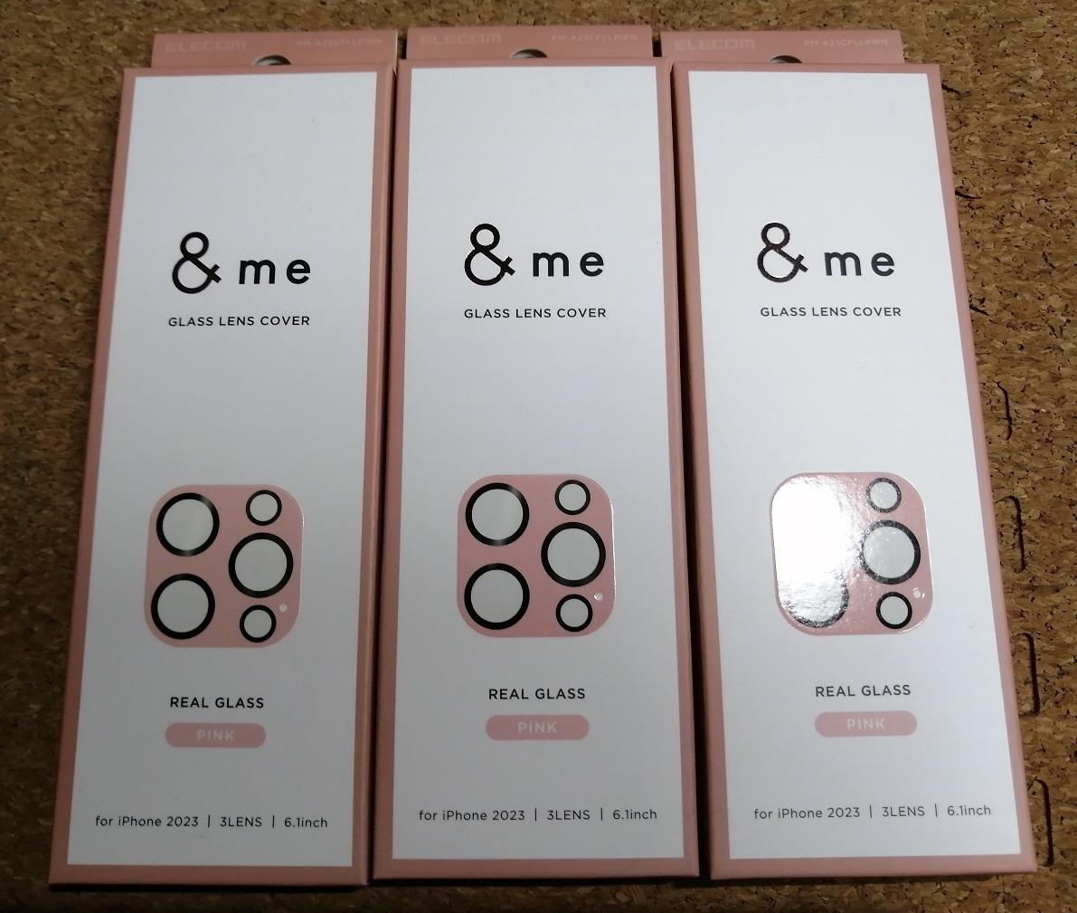【3個】エレコム iPhone 15 Pro レンズフィルム ガラス &Me パレット ピンク PM-A23CFLLP1PN 4549550289641 拍卖