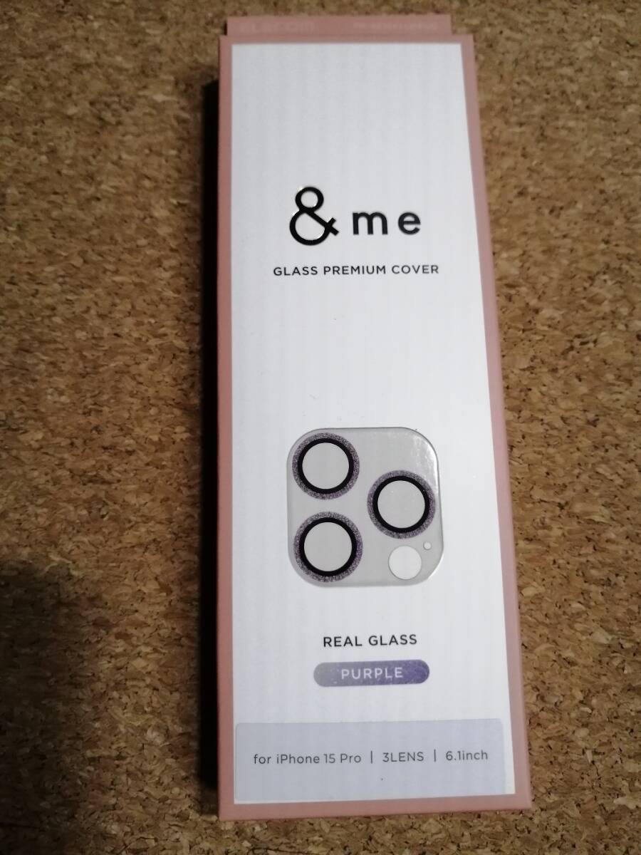 エレコム iPhone15Pro カメラレンズカバー ガラス &Me グリッター仕様 パープル PM-A23CFLLP1PUG 4549550289665拍卖