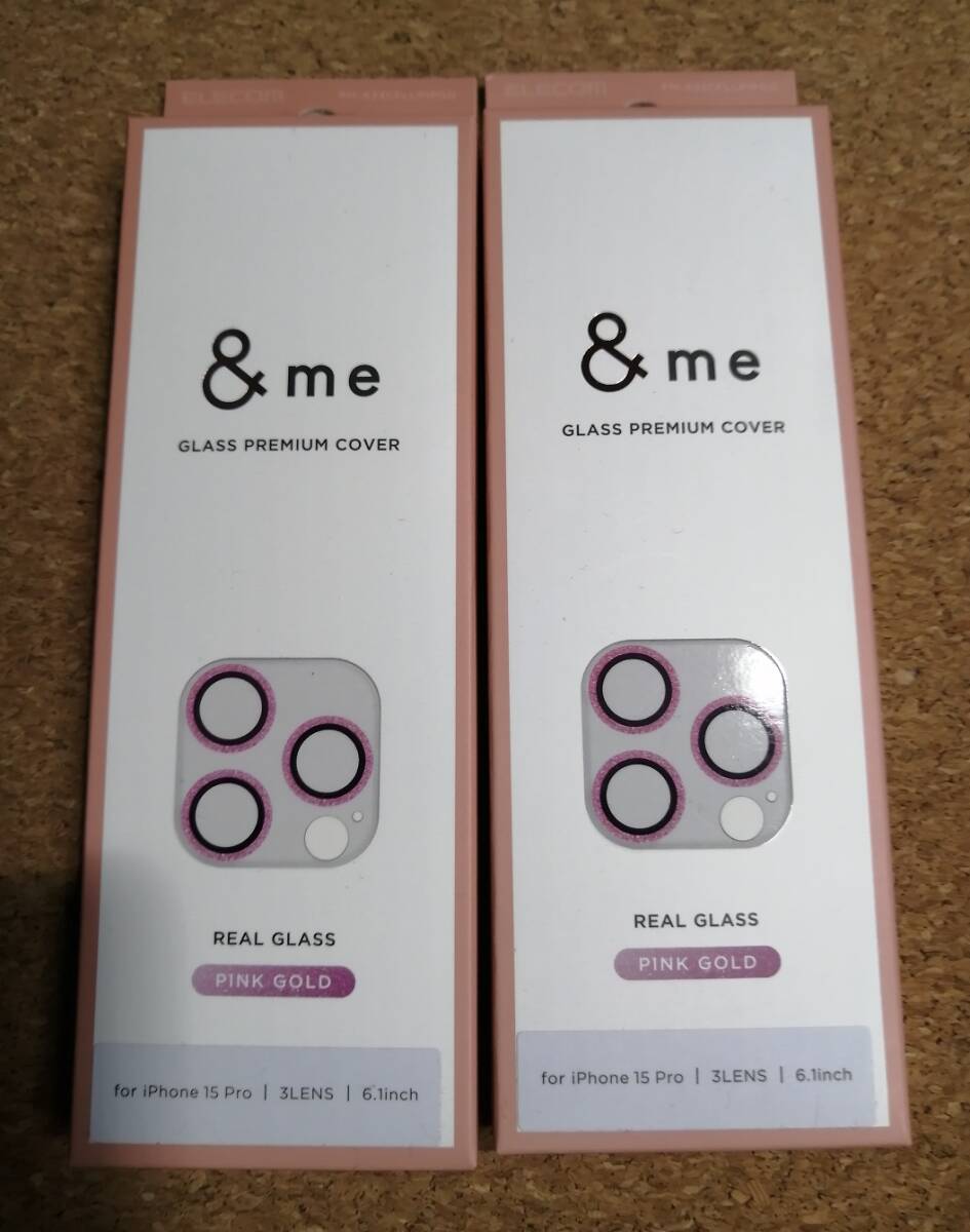 【2個】エレコム iPhone 15 Pro 用 カメラレンズカバー ガラス &me ピンクゴールド PM-A23CFLLP1PGG 4549550289634 拍卖