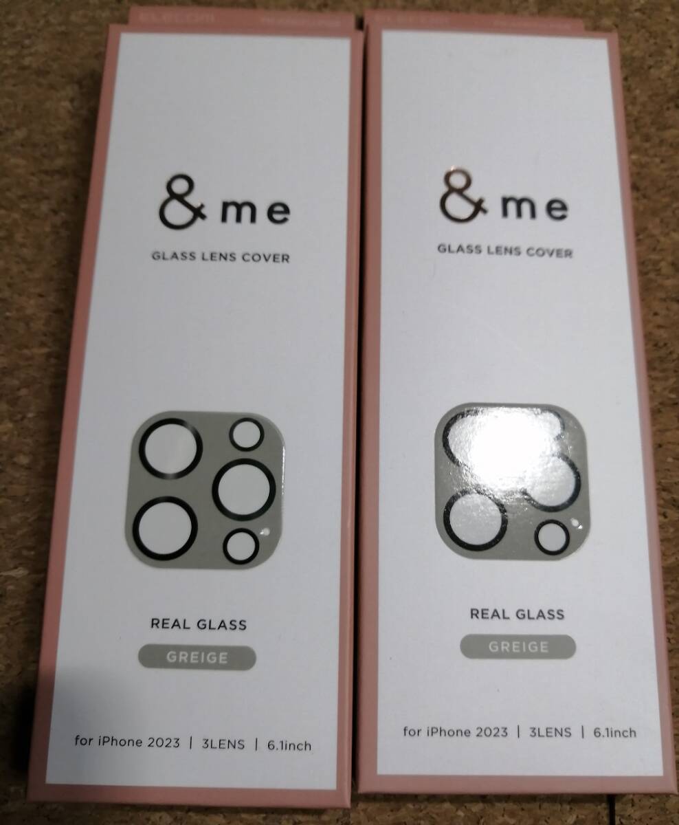 【2個】エレコム iPhone 15 Pro カメラレンズカバー ガラス &me パレットカラー グレージュ PM-A23CFLLP1GB 4549550289610拍卖