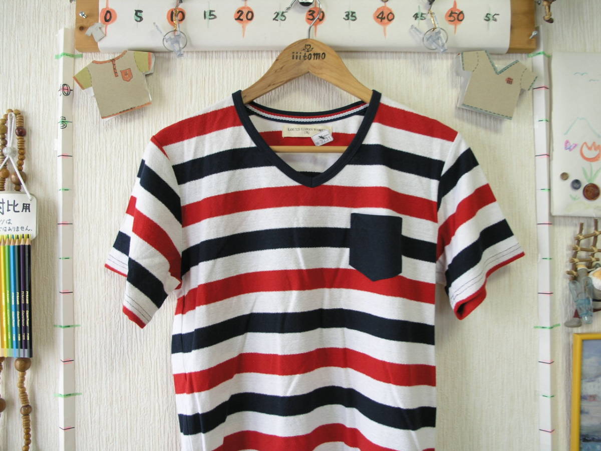 ♪服3231♪ 半袖 VネックTシャツ LOUXS UNION WORKS ルークスユニオンワークス サイズМ Used ~iiitomo~拍卖