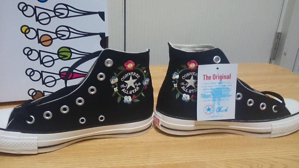 ☆23.0cm【送料無料】オールスター*FLOWERCROWN HI*黒*新品拍卖