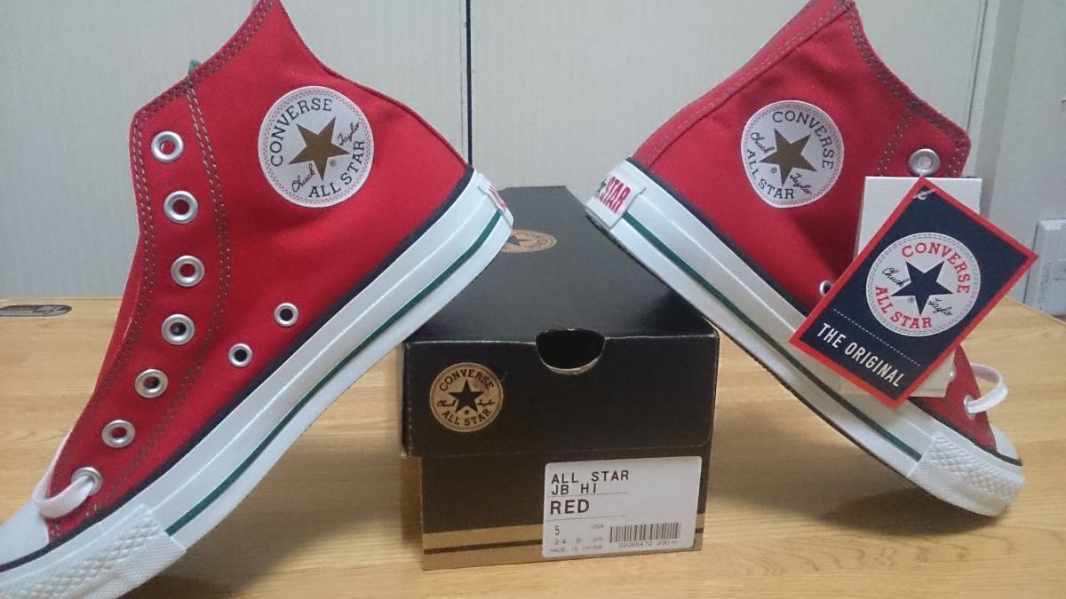☆24.0cm【送料無料】オールスター*JB HI*赤*新品拍卖