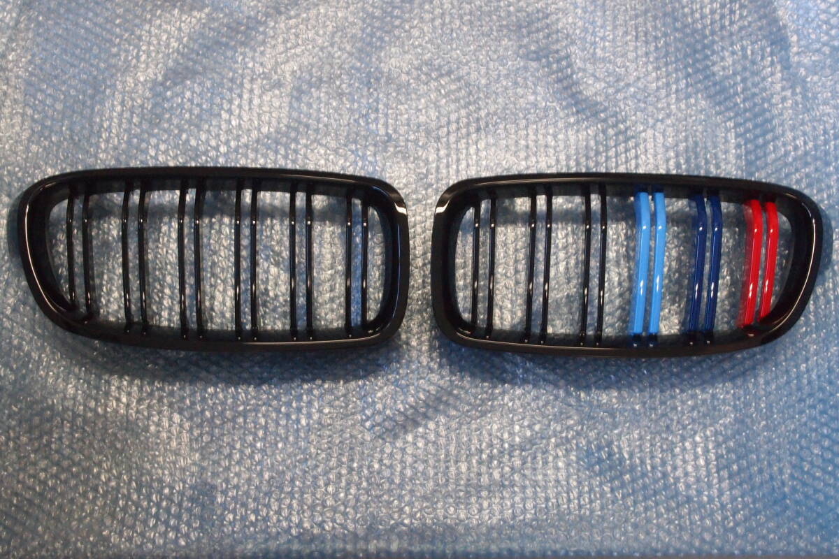 【未使用品】BMW F30 F31 M3LOOK 社外品 フロント グリル 左右セット LR シャイニーブラック Mカラー m0885拍卖