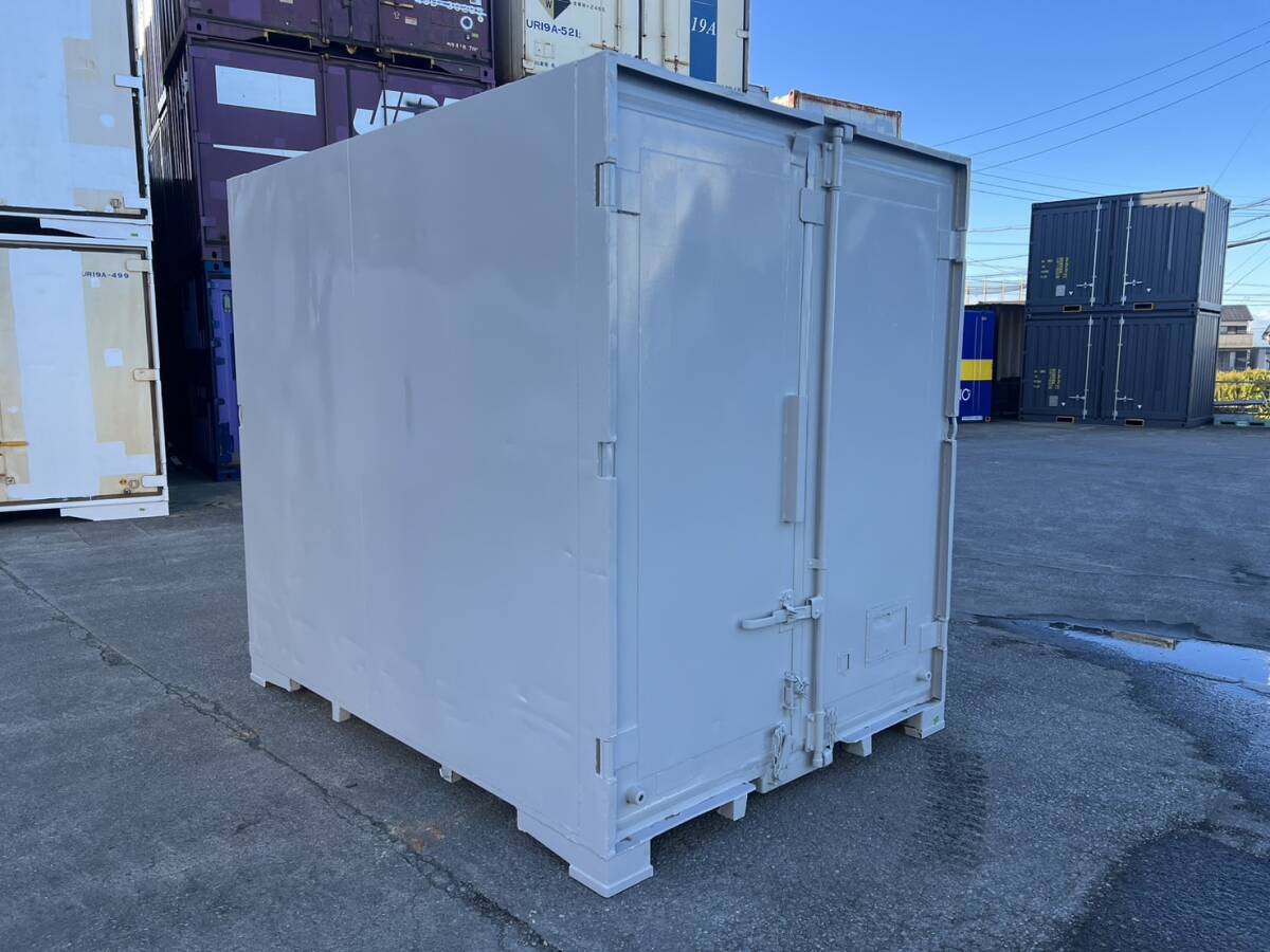 【愛知発】中古コンテナ 6フィート W1,790×D2,420×H2,180 仮設 倉庫 物置 バイクガレージ 車庫 6F プレハブ コンテナ 収納 観音開き拍卖