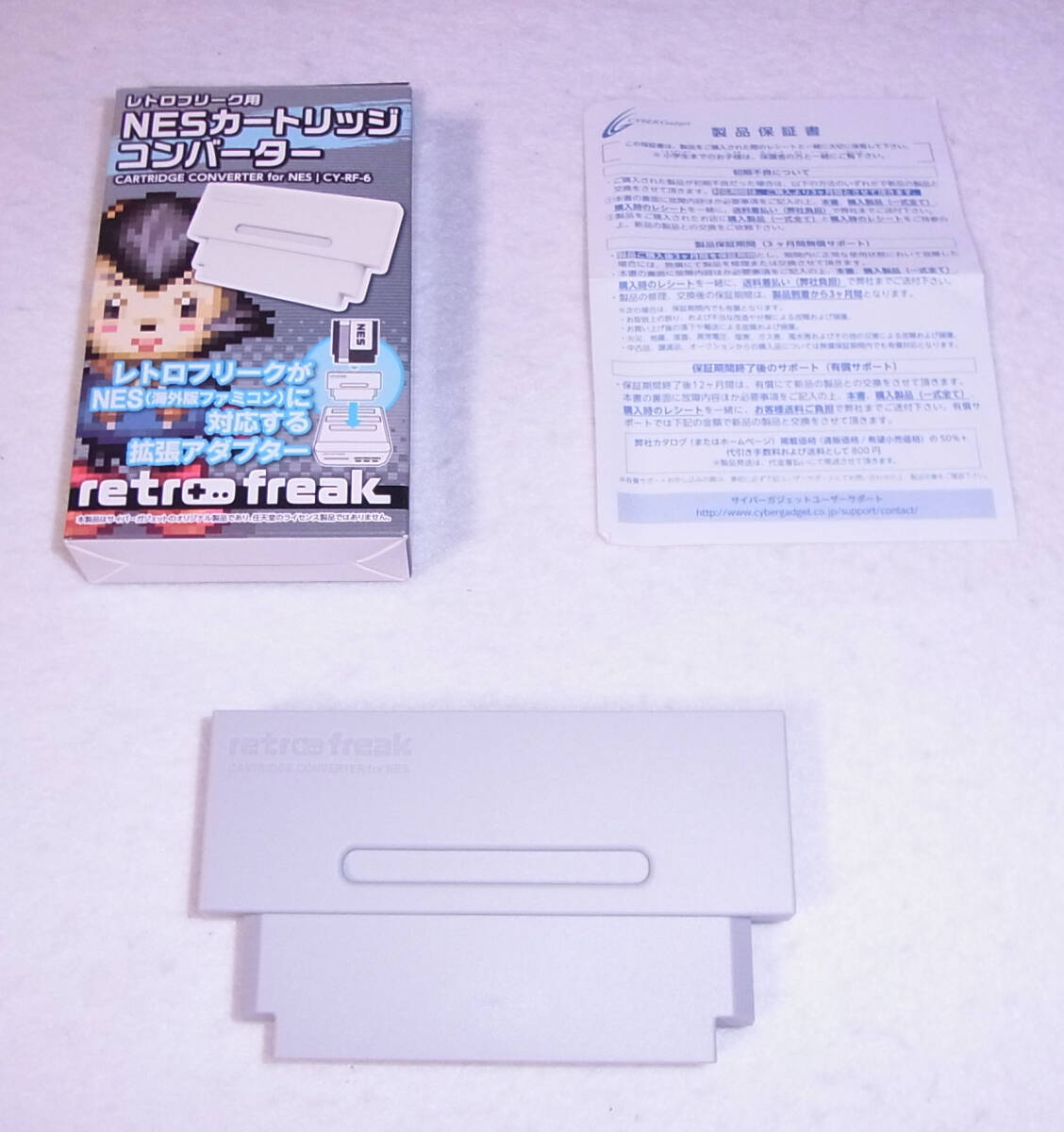 未使用品 NESカートリッジコンバーター CY-RF-6 レトロフリーク用 変換アダプター NES-FC拍卖