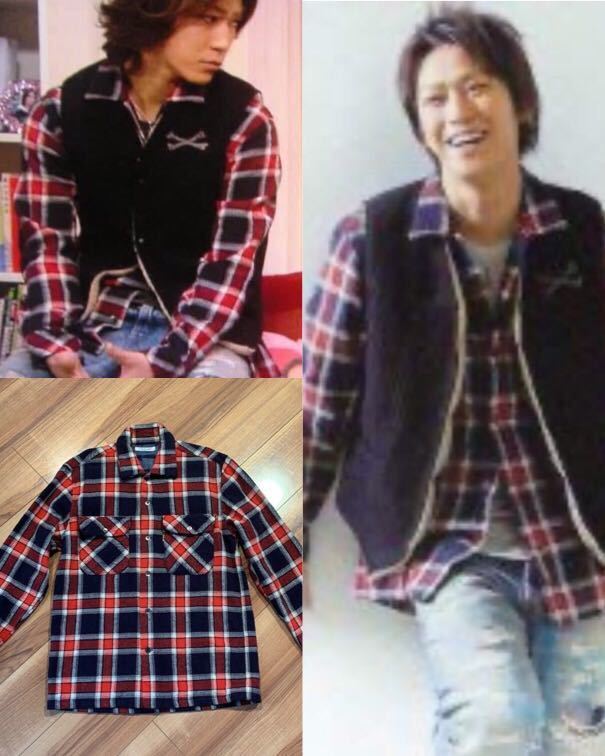 【即決】亀梨着 ハリウッドランチマーケット チェックシャツ ネルシャツ拍卖