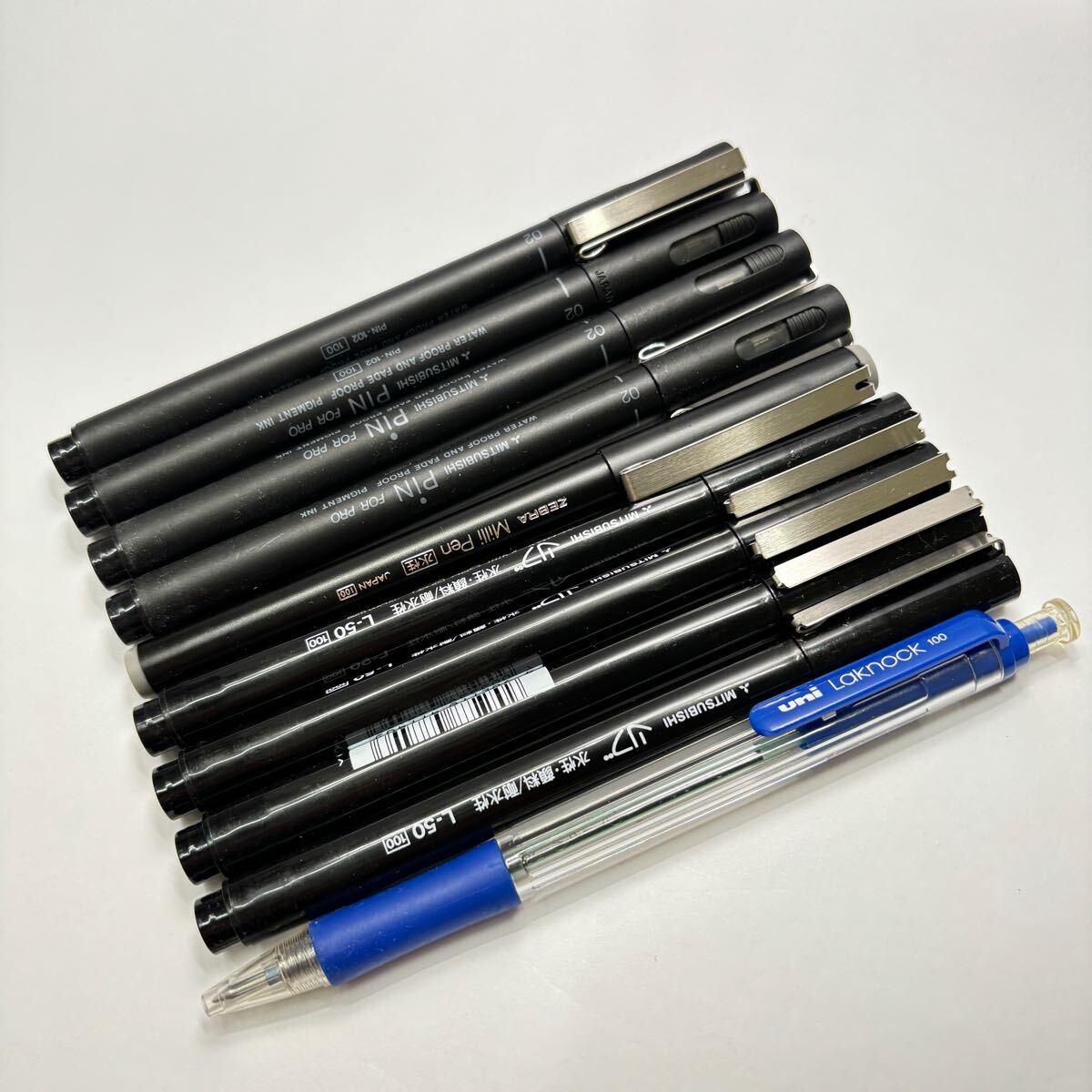 【新品未使用】文具店在庫品 サインペン、ボールペンセット 10本 0.2mm~ 書けます 昭和レトロ 拍卖