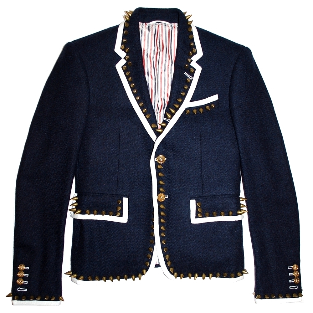 超激レア★パンク季 スタッズ ダウン ジャケット トムブラウン THOM BROWNE MONCLER GAMME BLEUモンクレール ガムブルーStudded Studs 00 0拍卖