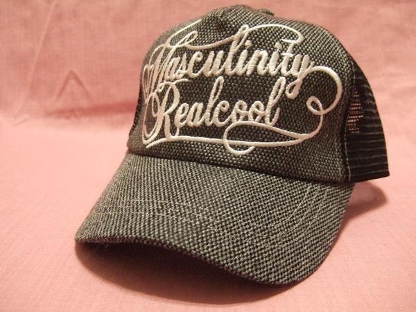 s横浜最新Masculinity♪刺繍メッシュキャップグレー 送料300円ξmcaξξ36s拍卖