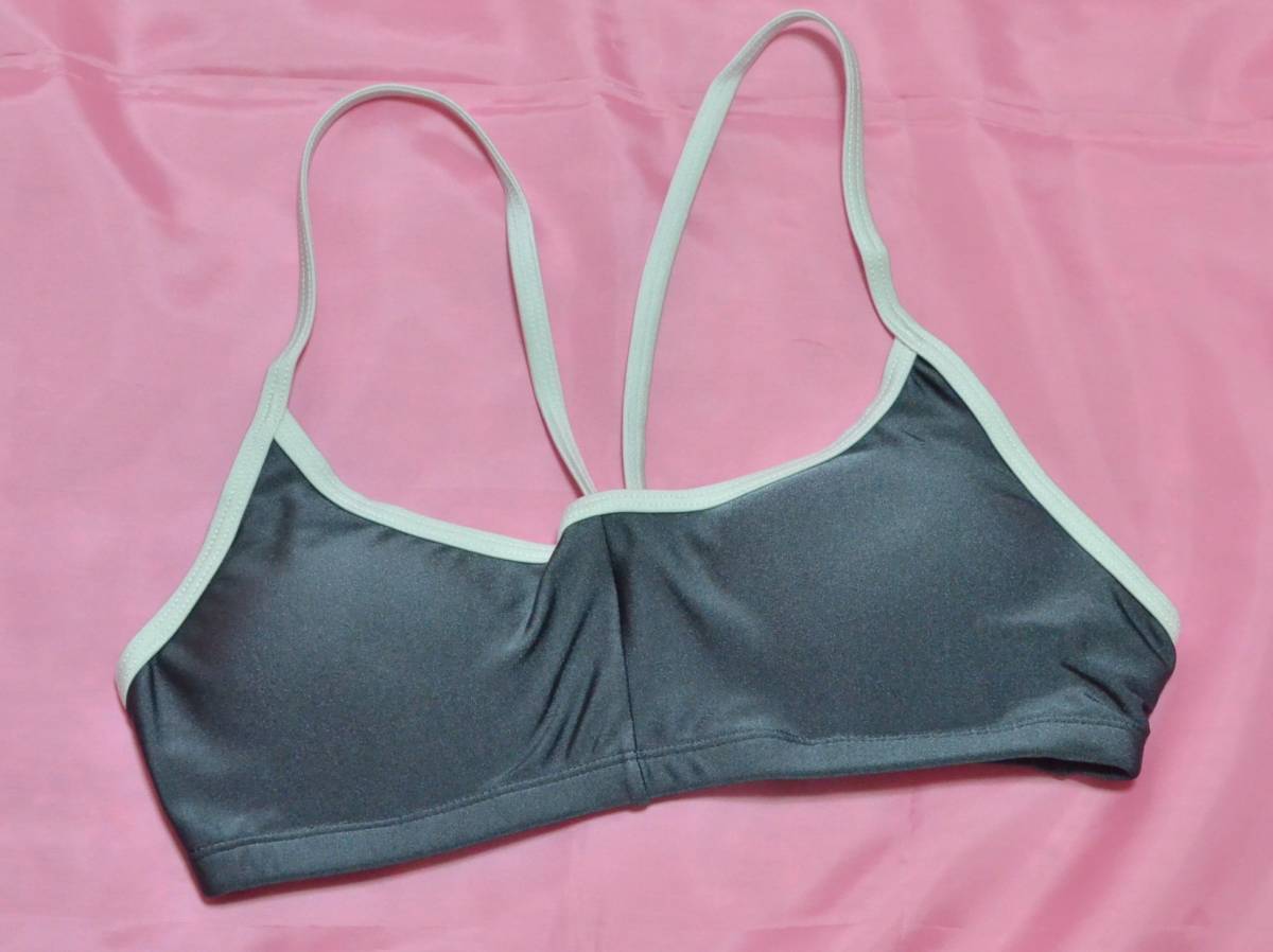 『送料無料』★aqs+★スポーツブラ/フィットネスブラ★ハーフトップブラ★グレー★M拍卖