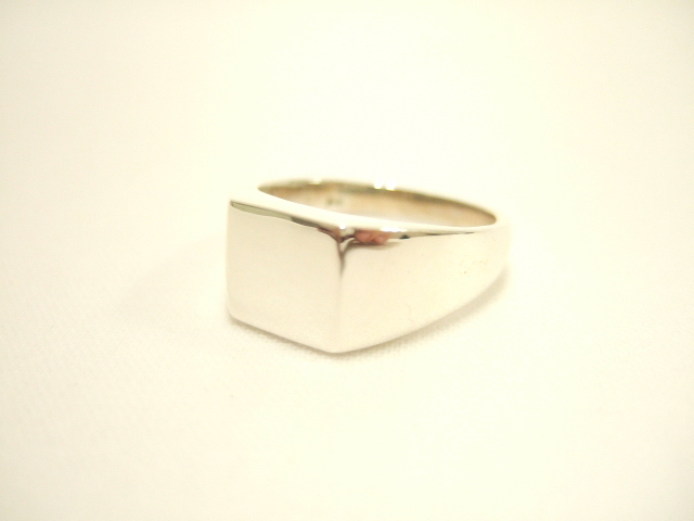 横浜最新 925SILVER♪銀鏡面プレーンリング印台 21~25号 8.3-9.2g 送料220円ξgRξ ξ12bs拍卖