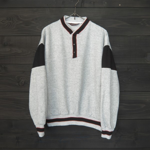 ★80's★Line-Up★ヘンリーネックスウェット★グレー★Lサイズ相当拍卖
