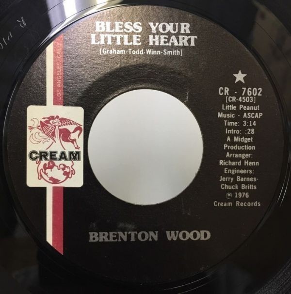 BRENTON WOOD/BLESS YOUR LITTLE HEART シングルレコード拍卖