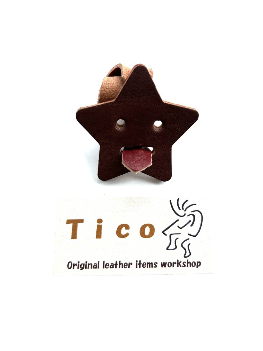 Tico ケーブルタイ 星型 牛革 レザー小物 ②拍卖