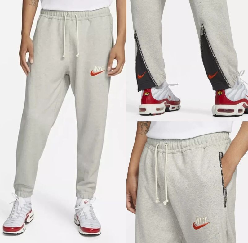 最後 L ナイキ 厚手ヘビー トレンド カプセル スニーカーパンツ 検 スウッシュ 刺繍ロゴ ジョガー フリース スウェット ヘザーグレー/黒拍卖