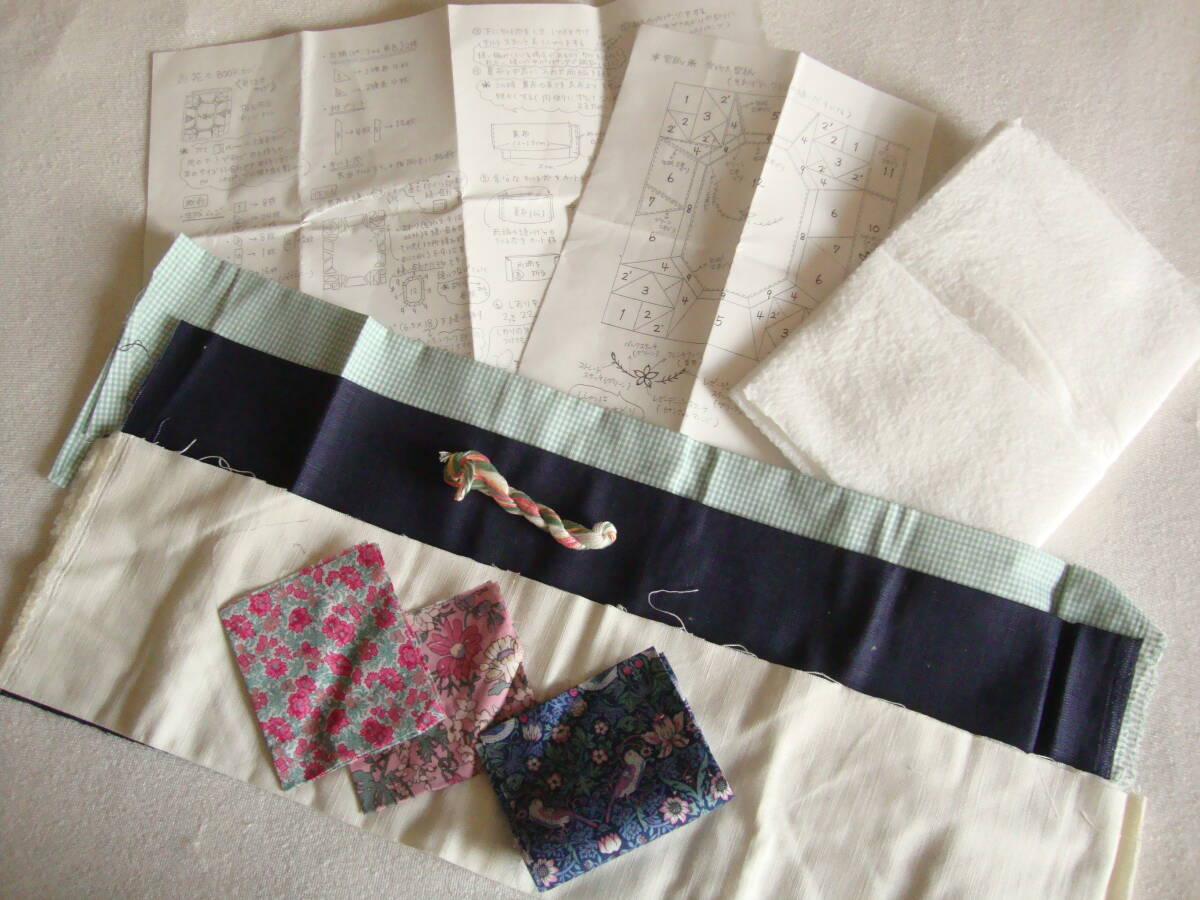 未使用 Hankyu 阪急百貨店 梅田 パッチワーク お花のブックカバー 単行本 文庫本 サイズ オリジナル 作成 キット拍卖