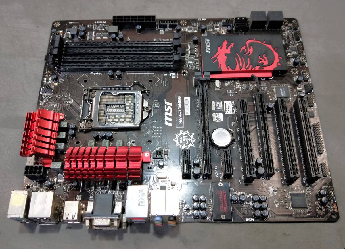 【中古パーツ】BIOS確認のみ、MSI H87-G43 GAMING マザーボード IOパネル付き LGA1150 ■MB5698拍卖