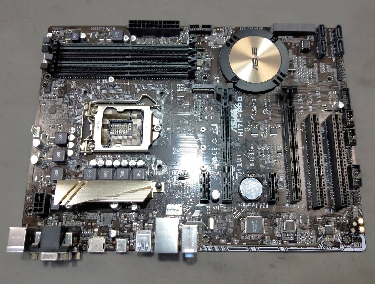 【中古パーツ】BIOS確認のみ、ASUS H170-PRO マザーボード IOパネル付き LGA1151 ■MB5626拍卖
