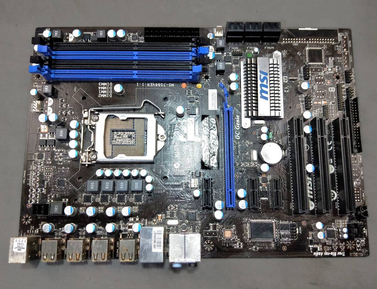 【中古パーツ】BIOS確認のみ、MSI P55-SD50 マザーボード IOパネル付き LGA1156 ■MB5662拍卖